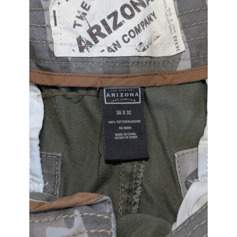 Arizona Jean Co Mens Forest Green Vintage Surplus Cargo Pants with Belt 36x32 - Picture 4 of 14